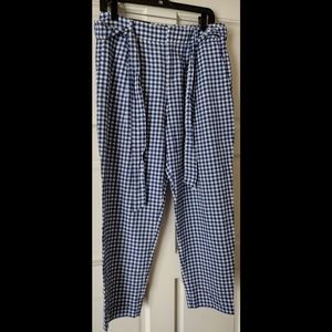 Banana Republic Blue White Ankle Pants Size 6